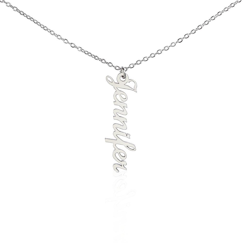 Personalized Vertical Name Necklace (no message card)