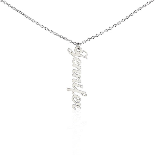 Personalized Vertical Name Necklace (no message card)