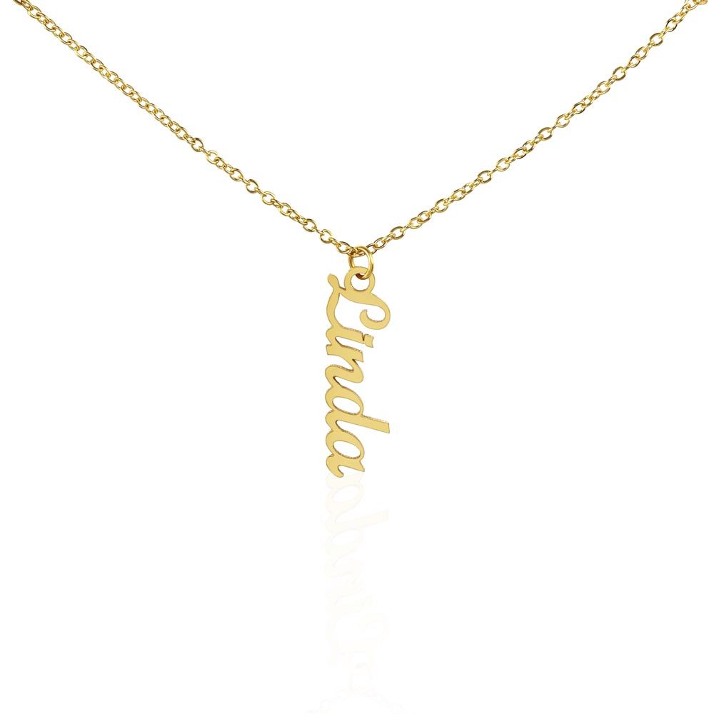 Personalized Vertical Name Necklace (no message card)