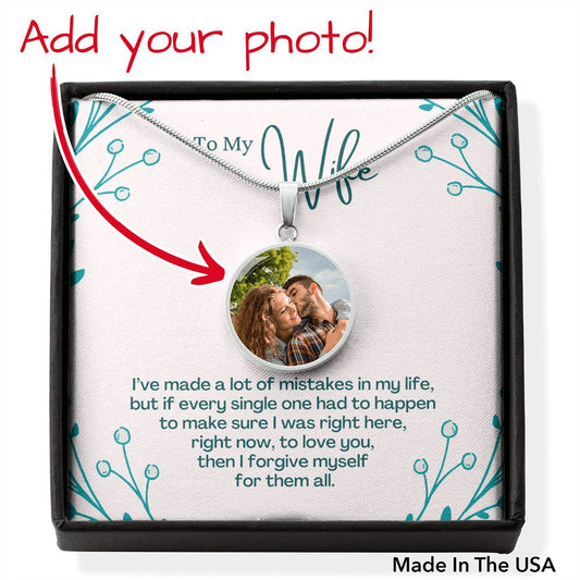 Personalized Circle Necklace To Wife