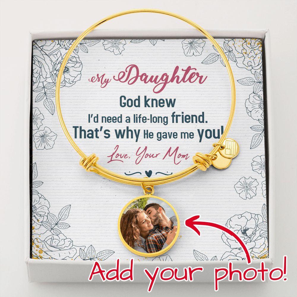 Personalized Circle Bangle For Daughter