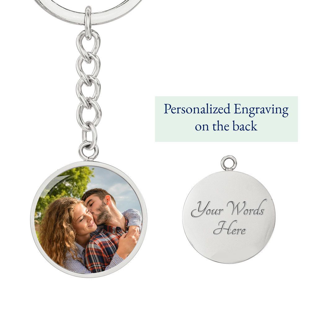 Drive Safe Personalized Circle Keychain For Honey